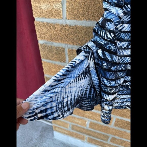 Parker Barbed Wire Mesh Fit and Flare Mini Dress XS - Picture 4 of 11